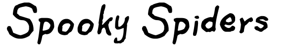 Spooky Spiders font preview